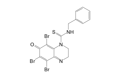 5,6,8-tribromo-7-oxo-N-(phenylmethyl)-2,3-dihydroquinoxaline-1-carbothioamide