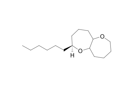 7-Hexyldecahydrooxepino[3,2-b]oxepine