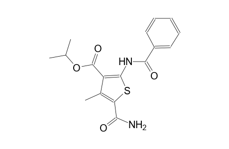 isopropyl 5-(aminocarbonyl)-2-(benzoylamino)-4-methyl-3-thiophenecarboxylate