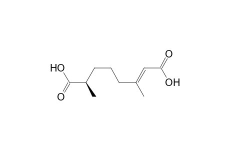 (E,7R)-3,7-dimethyl-2-octenedioic acid