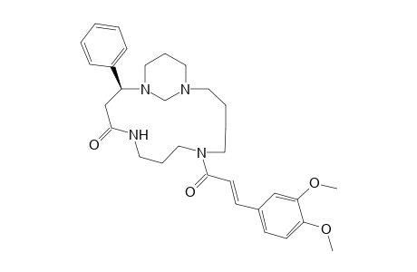 (S)-9-[3'-(3'',4''-Dimethoxyphenyl)prop-2'-enoyl]-2-phenyl-1,5,9,14-tetraazabicyclo[12.3.1]octadecan-4-one