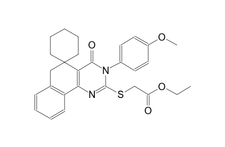 ethyl 2-((3-(4-methoxyphenyl)-4-oxo-4,6-dihydro-3H-spiro[benzo[h]quinazoline-5,1'-cyclohexan]-2-yl)thio)acetate