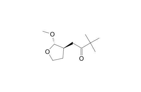 2-Butanone, 3,3-dimethyl-1-(tetrahydro-2-methoxy-3-furanyl)-, trans-