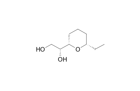 6-(1',2'-Dihydroxyethyl)-2-ethyl-tetrahydropyran