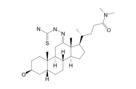 N,N-DIMETHYL-3-HYDROXY-12-THIOSEMICARBAZONE-7-DEOXY-CHOLIC-AMIDE