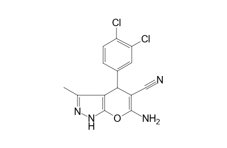 6-Amino-4-(3,4-dichlorophenyl)-3-methyl-1,4-dihydropyrano[2,3-c]pyrazole-5-carbonitrile