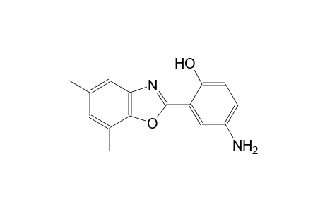 4-amino-2-(5,7-dimethyl-1,3-benzoxazol-2-yl)phenol