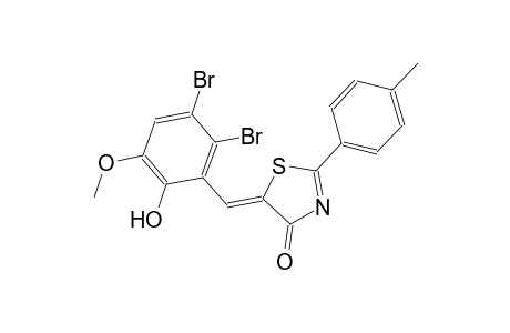 (5Z)-5-(2,3-dibromo-6-hydroxy-5-methoxybenzylidene)-2-(4-methylphenyl)-1,3-thiazol-4(5H)-one