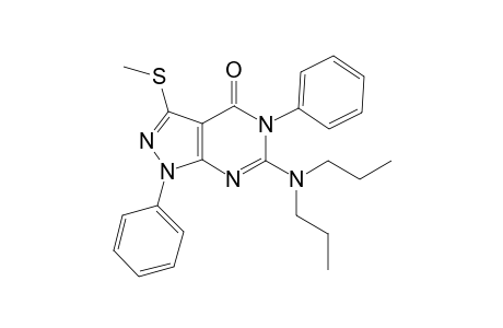6-(dipropylamino)-3-(methylthio)-1,5-diphenyl-1H-pyrazolo[3,4-d]pyrimidin-4(5H)-one