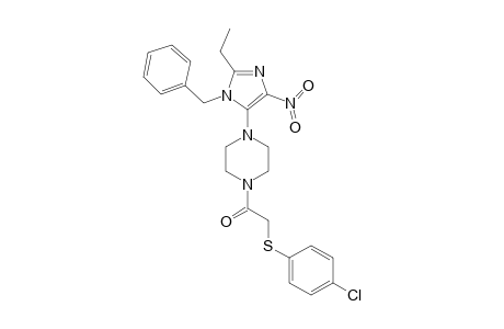 1-[4-(1-BENZYL-2-ETHYL-4-NITRO-1H-IMIDAZOL-5-YL)-PIPERAZIN-1-YL]-2-(4-CHLOROPHENYLTHIO)-ETHANONE