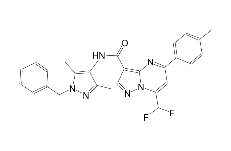 N-(1-benzyl-3,5-dimethyl-1H-pyrazol-4-yl)-7-(difluoromethyl)-5-(4-methylphenyl)pyrazolo[1,5-a]pyrimidine-3-carboxamide