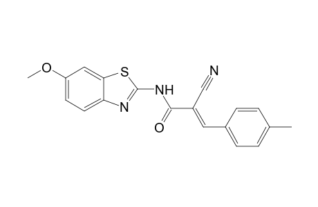 3-(4"-Methylphenyl)-2-cyano-N-( 6'-methoxy-2'-benzothiazolyl)-2-propenamide