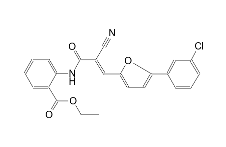 benzoic acid, 2-[[(2E)-3-[5-(3-chlorophenyl)-2-furanyl]-2-cyano-1-oxo-2-propenyl]amino]-, ethyl ester