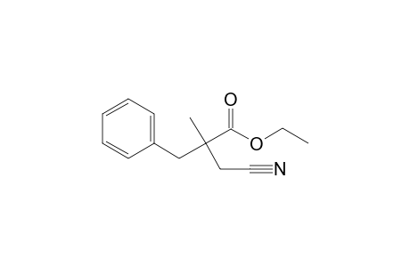 2-(benzyl)-3-cyano-2-methyl-propionic acid ethyl ester
