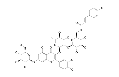 QUERCETIN-3-O-[2''-O-(6'''-O-PARA-COUMAROYL)-BETA-D-GLUCOPYRANOSYL]-ALPHA-L-RHAMNOPYRANOSYL-7-O-BETA-D-GLUCOPYRANOSIDE