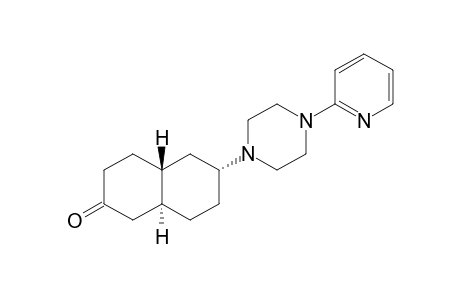 (2.alpha.,4a.alpha.,8a.beta.)-2-[4-(2-Pyridinyl)-1-piperazinyl]-1,2,3,4,4a,7,8,8a-octahydronaphthalen-6(5'H)-one