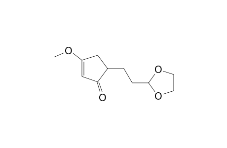 2-Cyclopenten-1-one, 5-[2-(1,3-dioxolan-2-yl)ethyl]-3-methoxy-, (.+-.)-