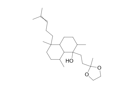 (1.xi.,2r,4as,5s,8as)-(+)-1-(3,3-ethylenedioxymethyl)-1-hydroxy-2.alpha.,5.beta.,8a.beta.-trimethyldecahydronaphthalene