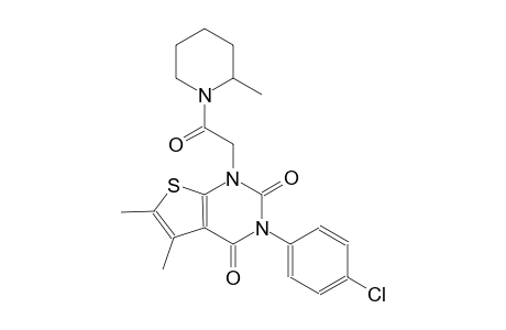 3-(4-chlorophenyl)-5,6-dimethyl-1-[2-(2-methyl-1-piperidinyl)-2-oxoethyl]thieno[2,3-d]pyrimidine-2,4(1H,3H)-dione