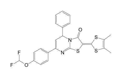 7-[4-(difluoromethoxy)phenyl]-2-(4,5-dimethyl-1,3-dithiol-2-ylidene)-5-phenyl-5H-[1,3]thiazolo[3,2-a]pyrimidin-3-one