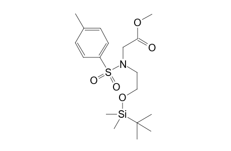 [[2-(tert-butyldimethylsilanyloxy)ethyl](toluene-4-sulfonyl)amino]acetic acid methyl ester