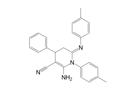 2-Amino-3-cyano-1-(4-methylphenyl)-6-(4-methylphenylimino)-4-phenyl-1,4,5,6-tetrahydropyridine