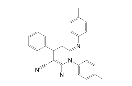 2-Amino-3-cyano-1-(4-methylphenyl)-6-(4-methylphenylimino)-4-phenyl-1,4,5,6-tetrahydropyridine