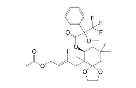 7,7,10-Trimethyl-10-[4'-(acetoxy)-2'-iodo-2'-butenyl]-9[S]-[(.alpha.-methoxy, .alpha.-trifluoromethyl.,alpha.-phenyl)acetoxy]-1,4-dioxaspiro[4.5]decane