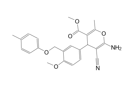 methyl 6-amino-5-cyano-4-{4-methoxy-3-[(4-methylphenoxy)methyl]phenyl}-2-methyl-4H-pyran-3-carboxylate