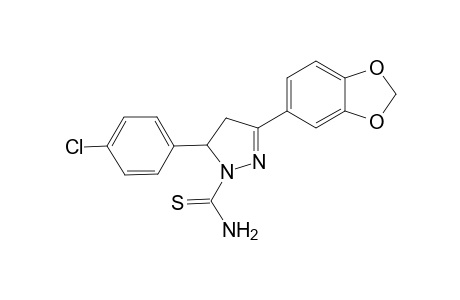 3-(Benzo[d][1,3]dioxol-5-yl)-5-(4-chlorophenyl)-4,5-dihydro-1H-pyrazole-1-carbothioamide