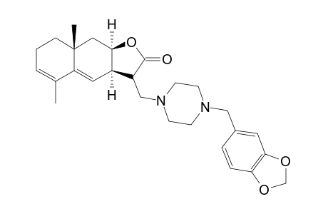 (3aR,8aR,9aR)-3-[[4-(1,3-benzodioxol-5-ylmethyl)-1-piperazinyl]methyl]-5,8a-dimethyl-3,3a,7,8,9,9a-hexahydrobenzo[f]benzofuran-2-one