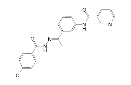 N-{3-[(1E)-N-(4-chlorobenzoyl)ethanehydrazonoyl]phenyl}nicotinamide