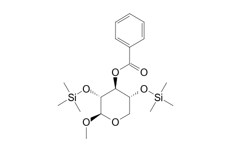 Methyl-3-O-benzoyl-2,4-bis-O-trimethylsilyl.beta.-D-xylopyranosid