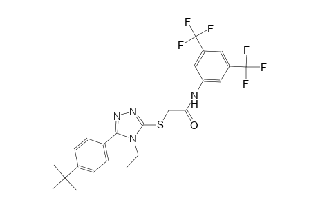 N-[3,5-bis(trifluoromethyl)phenyl]-2-{[5-(4-tert-butylphenyl)-4-ethyl-4H-1,2,4-triazol-3-yl]sulfanyl}acetamide