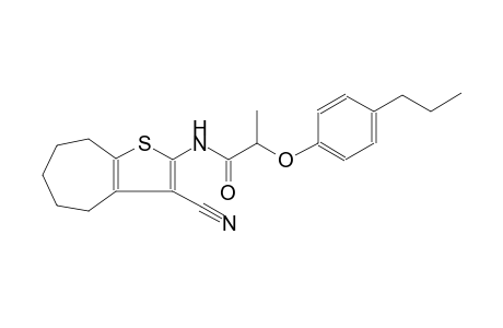 propanamide, N-(3-cyano-5,6,7,8-tetrahydro-4H-cyclohepta[b]thien-2-yl)-2-(4-propylphenoxy)-