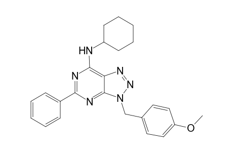 9-(p-Methoxybenzyl)-6(N)-cyclohexyl-2-phenyl-8-azaadenine