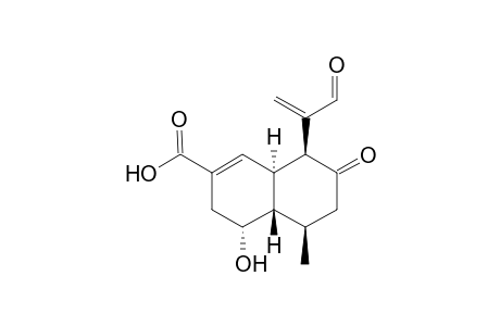 2-Naphthalenecarboxylic acid, 8-(1-formylethenyl)-3,4,4a,5,6,7,8,8a-octahydro-4-hydroxy-5-methyl-7-oxo-, (4.alpha.,4a.beta.,5.beta.,8.be ta.,8a.alpha.)-(-)-