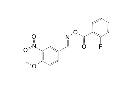 Benzoic acid, 2-fluoro-, (4-methoxy-3-nitrobenzylidenamino) ester