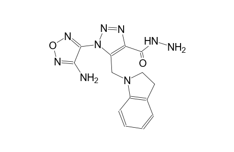 1-(4-amino-1,2,5-oxadiazol-3-yl)-5-(2,3-dihydro-1H-indol-1-ylmethyl)-1H-1,2,3-triazole-4-carbohydrazide