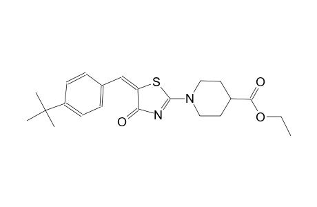 4-piperidinecarboxylic acid, 1-[(5E)-5-[[4-(1,1-dimethylethyl)phenyl]methylene]-4,5-dihydro-4-oxothiazolyl]-, ethyl ester