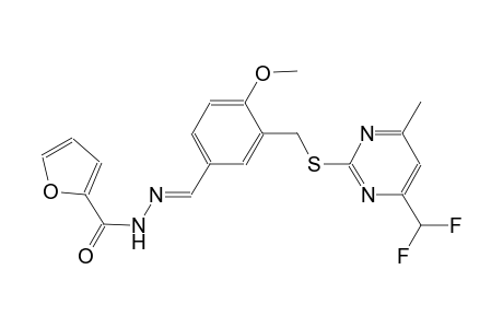 N'-{(E)-[3-({[4-(difluoromethyl)-6-methyl-2-pyrimidinyl]sulfanyl}methyl)-4-methoxyphenyl]methylidene}-2-furohydrazide