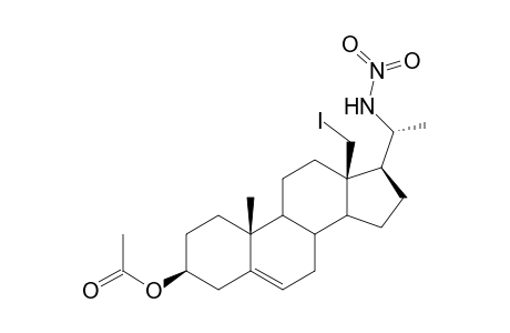Pregn-5-en-3-ol, 18-iodo-20-(nitroamino)-, acetate (ester), (3.beta.,20R)-