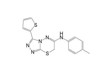 7H-[1,2,4]triazolo[3,4-b][1,3,4]thiadiazin-6-amine, N-(4-methylphenyl)-3-(2-thienyl)-