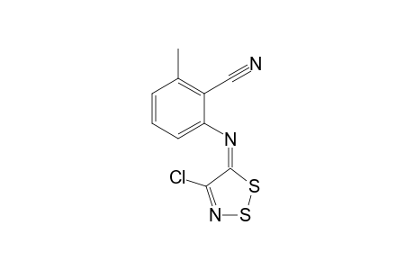 2-(4-Chloro-5H-1,2,3-dithiazol-5-ylideneamino)-6-methylbenzonitrile