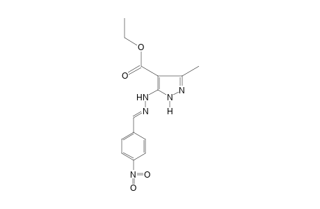 3-METHYL-5-[(p-NITROBENZYLIDENE)HYDRAZINO]PYRAZOLE-4-CARBOXYLIC ACID, ETHYL ESTER