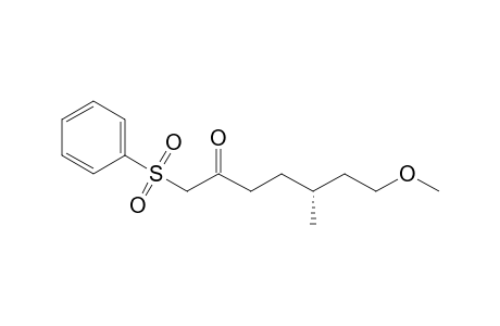 (5R)-1-(benzenesulfonyl)-7-methoxy-5-methyl-2-heptanone