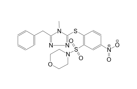 morpholine, 4-[[2-[[4-methyl-5-(phenylmethyl)-4H-1,2,4-triazol-3-yl]thio]-5-nitrophenyl]sulfonyl]-