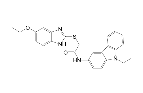 2-[(5-ethoxy-1H-benzimidazol-2-yl)sulfanyl]-N-(9-ethyl-9H-carbazol-3-yl)acetamide