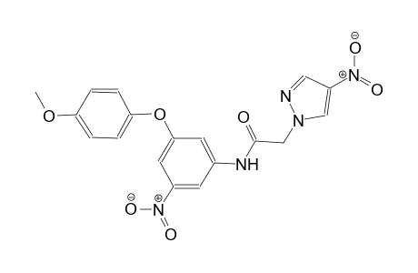 N-[3-(4-methoxyphenoxy)-5-nitrophenyl]-2-(4-nitro-1H-pyrazol-1-yl)acetamide