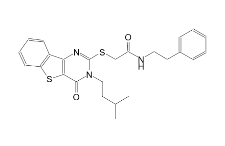 2-[(3-isopentyl-4-oxo-3,4-dihydro[1]benzothieno[3,2-d]pyrimidin-2-yl)sulfanyl]-N-(2-phenylethyl)acetamide